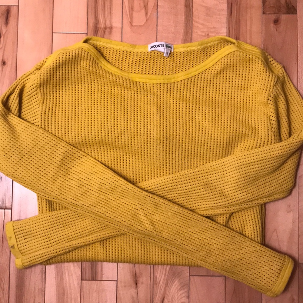 Mustard Lacoste sweater